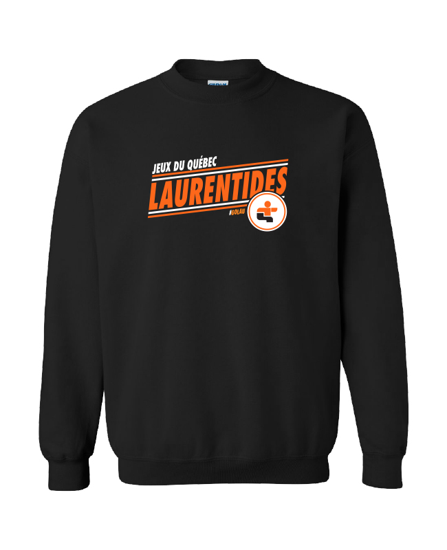 JDQ LAURENTIDES - 18000 Molleton à col rond unisexe (NOIR) - SE. S14771 (AV)