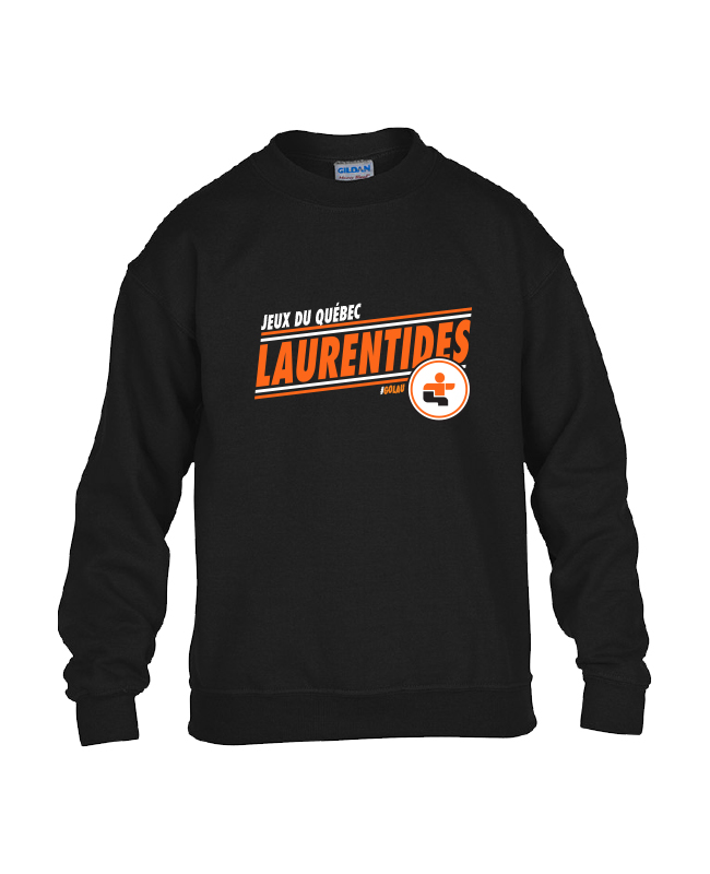 JDQ LAURENTIDES - 18000B Molleton col arrondi junior (NOIR) - SE. S14771 (AV)