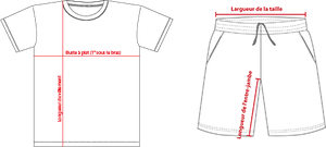 Charte de grandeur 5000 (S À 5XL) + A8070M (XS à 2XL)
