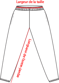 Charte de grandeur P00595 (XS à 4XL)