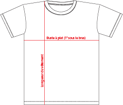 Charte de grandeur ATC3700L (XS à 4XL)