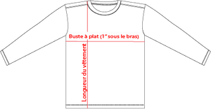 Charte de grandeur S350LS (XS à 4XL)